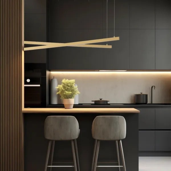 Argon 8839 - LED Csillár zsinóron MIAMI LED/74W/230V 3000K arany