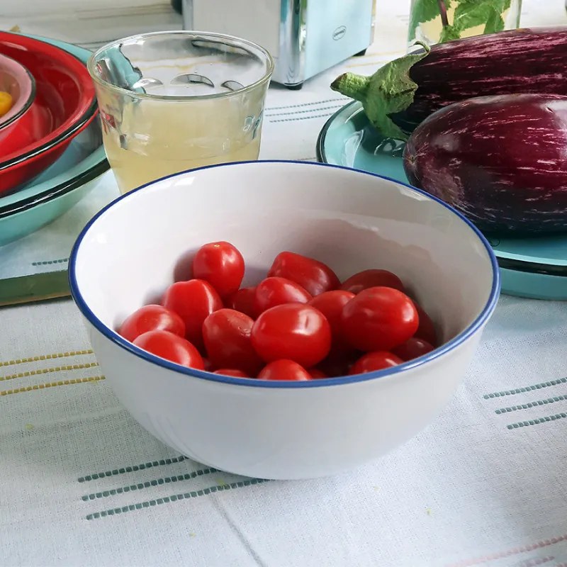 Kerámia müzlis tál, fehér, 550 ml