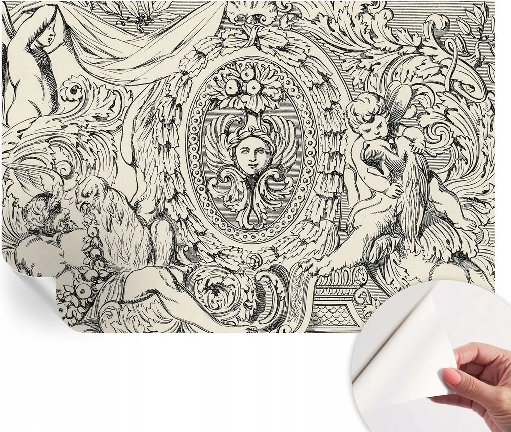 Dekoratív Öntapadós Tapéta Divatos Minták Gazdag díszek 104x70 cm