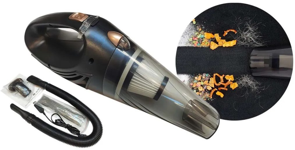 USB-ről tölthető száraz-nedves morzsaporszívó, 55W