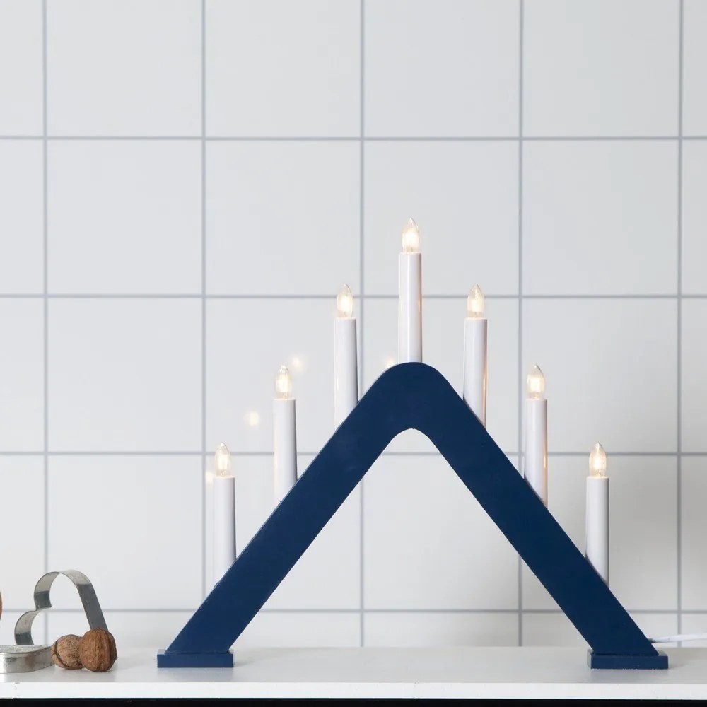 Sötétkék konnektorhoz csatlakoztatható karácsonyi fénydekoráció Jarve – Star Trading