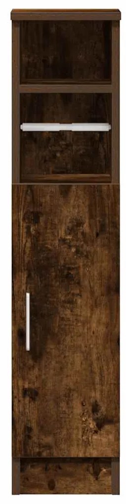 füstös tölgy fürdőszobaszekrény tekercstartóval 20,5x22x90 cm