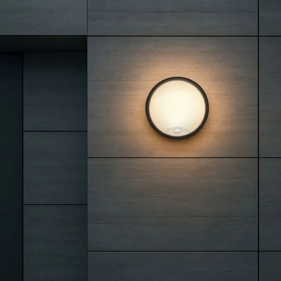 Solight WO780-2 - LED kültéri lámpatest érzékelővel 20W/230V IP65 átm. 22 cm