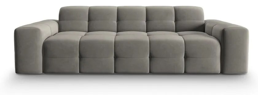 Szürke bársony kanapé 222 cm Kendal – Micadoni Home