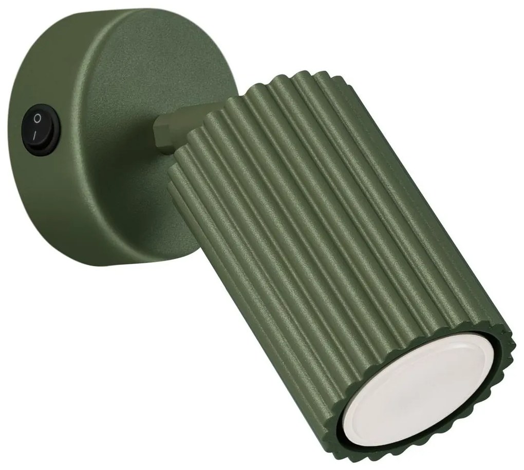 Sollux Sollux SL.1617 - Fali spotlámpa KARBON 1xGU10/10W/230V zöld SLX1296