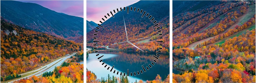 Kép - White Mountain, New Hampshire, USA (órával) (90x30 cm)
