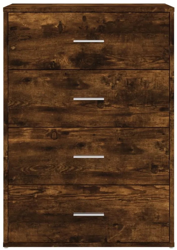 vidaXL 2 db füstös tölgy színű szerelt fa tálalószekrény 60x31x84 cm