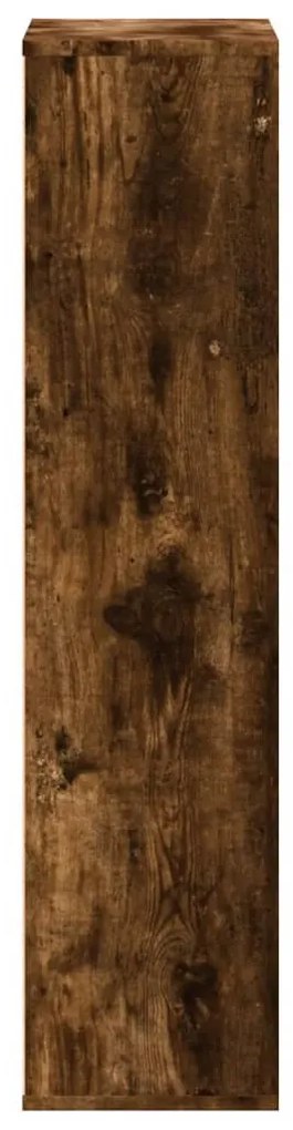 füstös tölgy színű szerelt fa könyvszekrény 50x25x105 cm