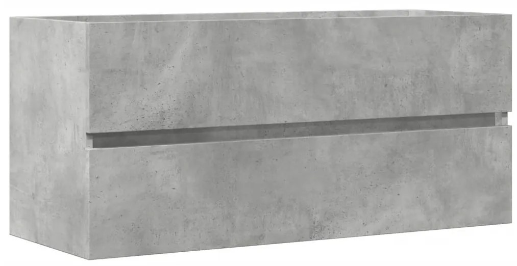 Betonszürke szerelt fa mosdószekrény 100 x 38,5 x 45 cm