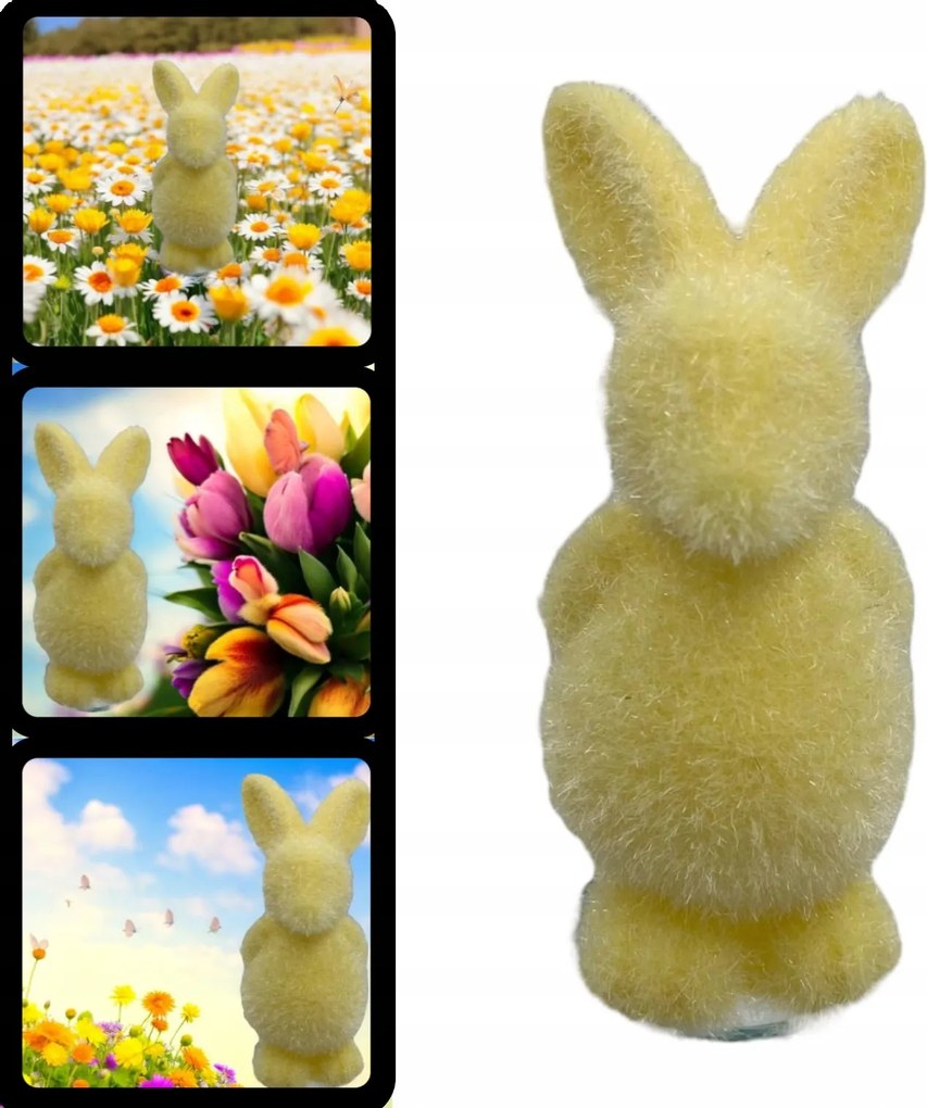 Nyuszi Flokkolt Húsvéti Dekoráció