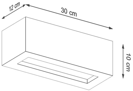 Sollux SL.0992 - Fali lámpa VEGA 1xE27/60W/230V 30 cm beton