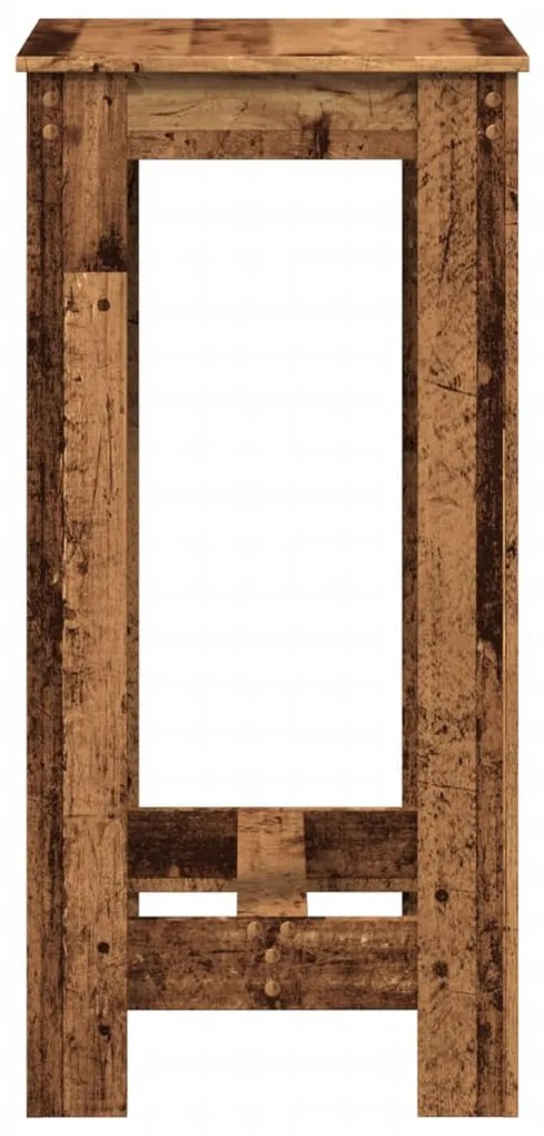 antik fa színű szerelt fa bárasztal 51 x 50 x 103,5 cm