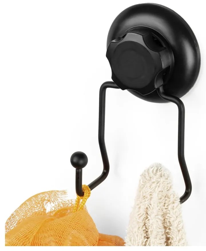Bestlock Black fekete öntapadós dupla fali akasztó - Compactor