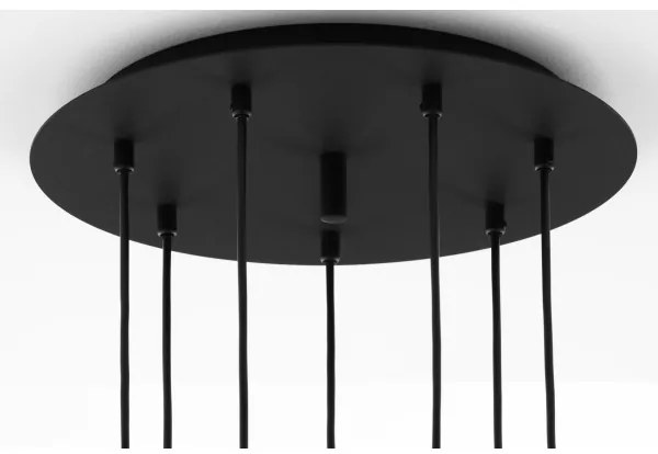 Jupiter 2018 - Csillár zsinóron ALAS 7xGU10/10W/230V arany/fekete