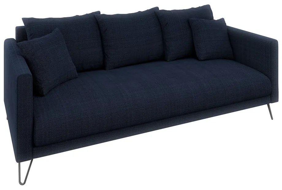 Sötétkék zsenília kanapé 200 cm Freya – Ropez
