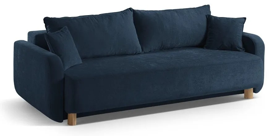 Sötétkék kinyitható tárolóhelyes kanapé 231 cm Elen – Micadoni