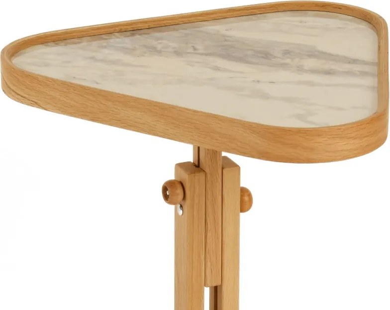 Opus Ucgen 46 - Oak, White Marble