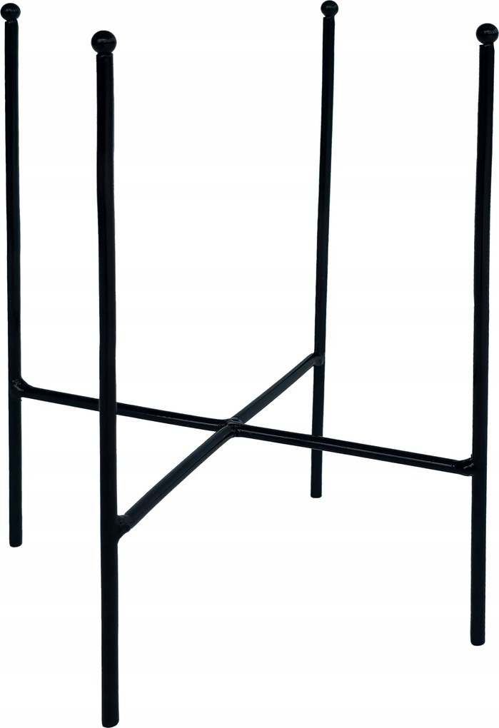 Fekete St 14 virágtartó állvány dekor 12 és 14 fém lábakkal virágágyás