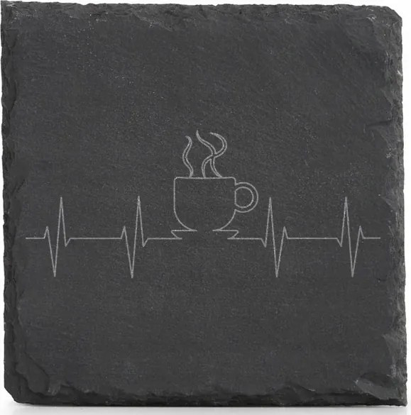 Kő alátétek x4 dekoratív Életvonal Kávé Ajándék Kávé