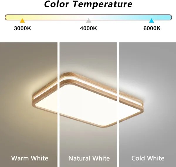 BRILAGI - LED dimmelhető lámpatest MOLINA SQUARE LED/54W/230V tölgy 60x40 cm + távirányító