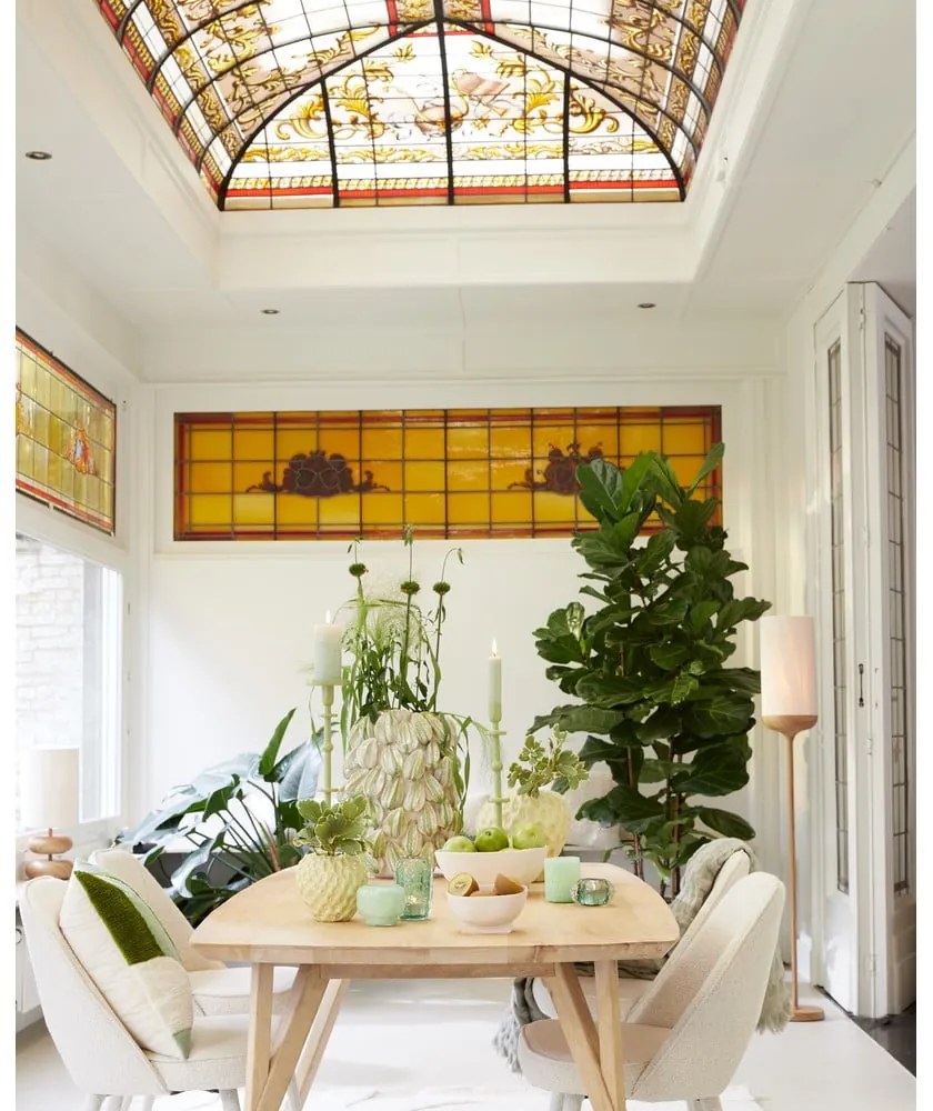 Natúr színű állólámpa textil búrával (magasság 159 cm) Dania – Light &amp; Living