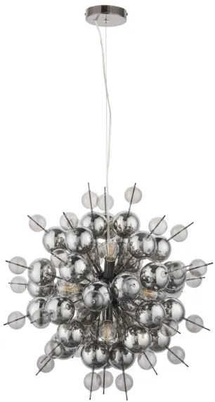 Endon 81583 - Kábeles csillár JOULES 9xE14/7W/230V fényes króm/füstszínű