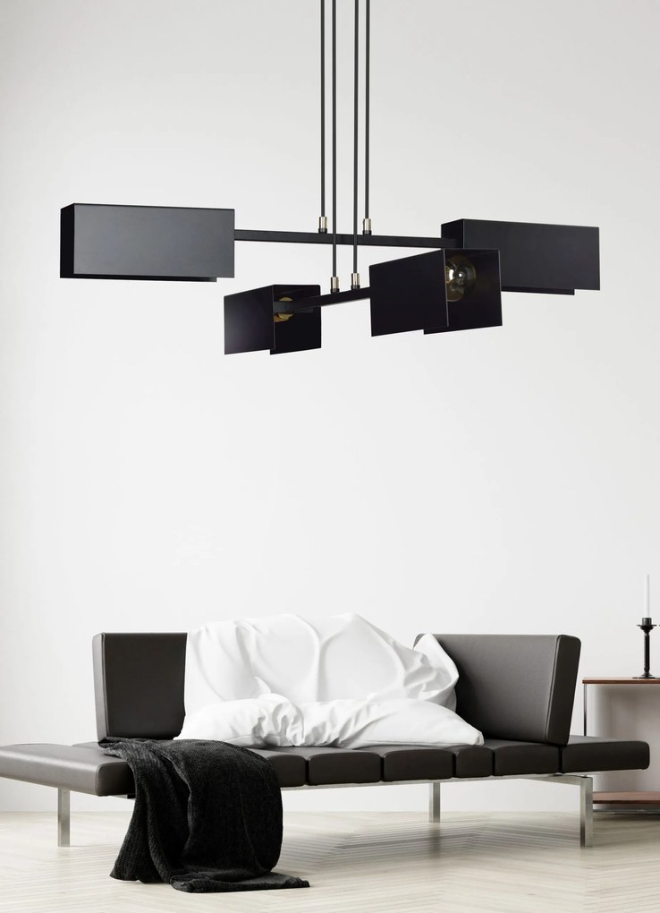 Emibig modern függeszték tolos fekete arany emi633/4