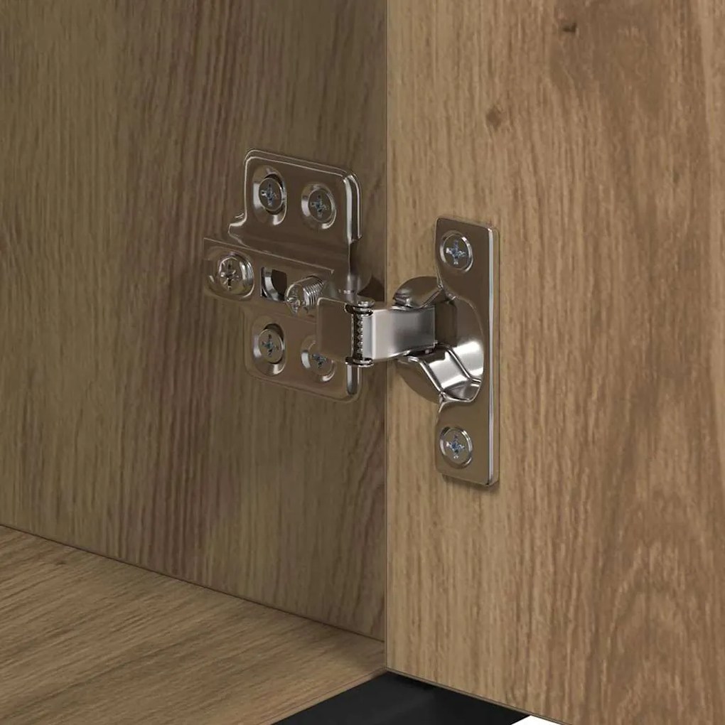 Fürdőszoba bútor szett 3 pcs kézműves tölgy 60 x 33 x 60 cm