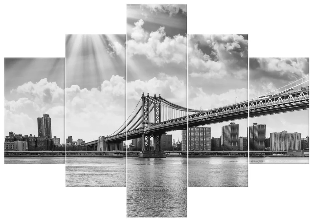 Gario Vászonkép Brooklyn New York - 5 részes Méret: 125 x 70 cm