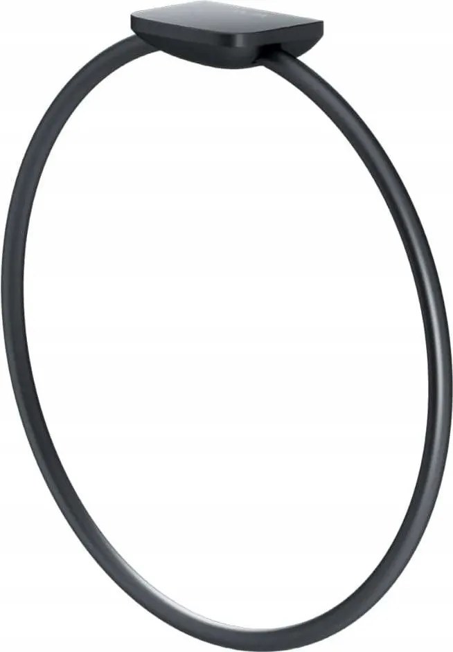 Törölközőtartó fekete matt rozsdamentes acél 18,5 cm forgatható
