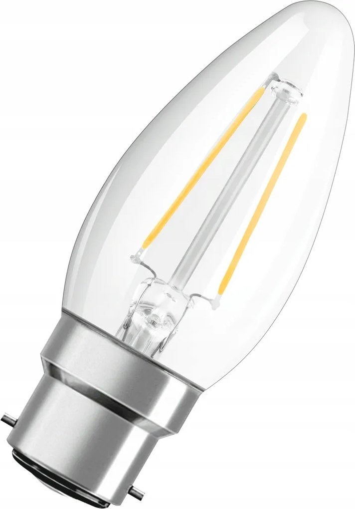 Led izzó B35 Gyertya B22d 2.5W 250lm 2700K Retrofit Filament Classic