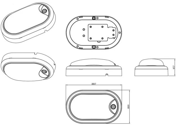 Philips PROJECTLINE LED 15W 230V IP54 fali lámpa érzékelővel