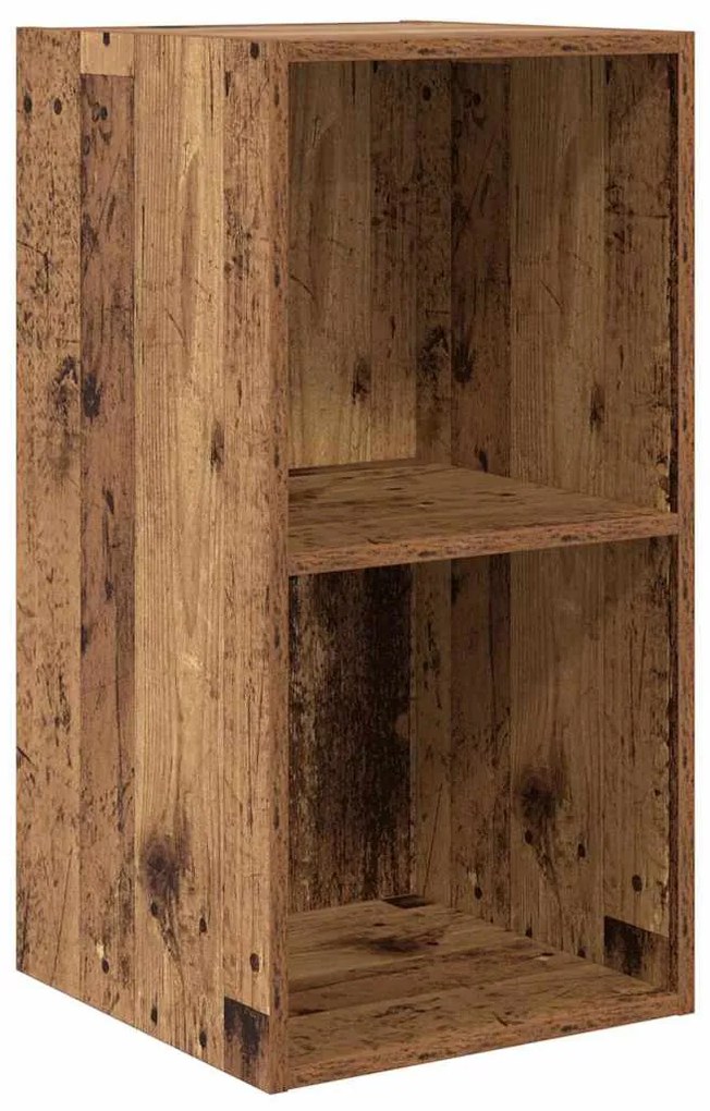 Fali TV Szekrény 2 pcs Régi fa 37 x 37 x 72 cm Faanyag