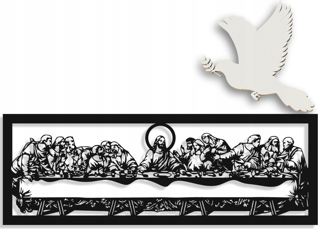 Áttört Kép 3D 20X56 Fali Dekoráció Utolsó Vacsora Falpanelek