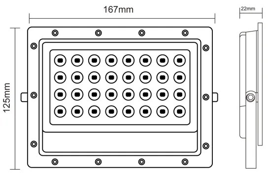 LED Kültéri reflektor LED/50W/230V 5000K IP65 szürke