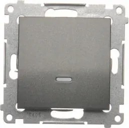 Kontakt Simon 54 Keresztváltó Kapcsoló Led Háttérvilágítással, Piktogram Nélkül, Antracit