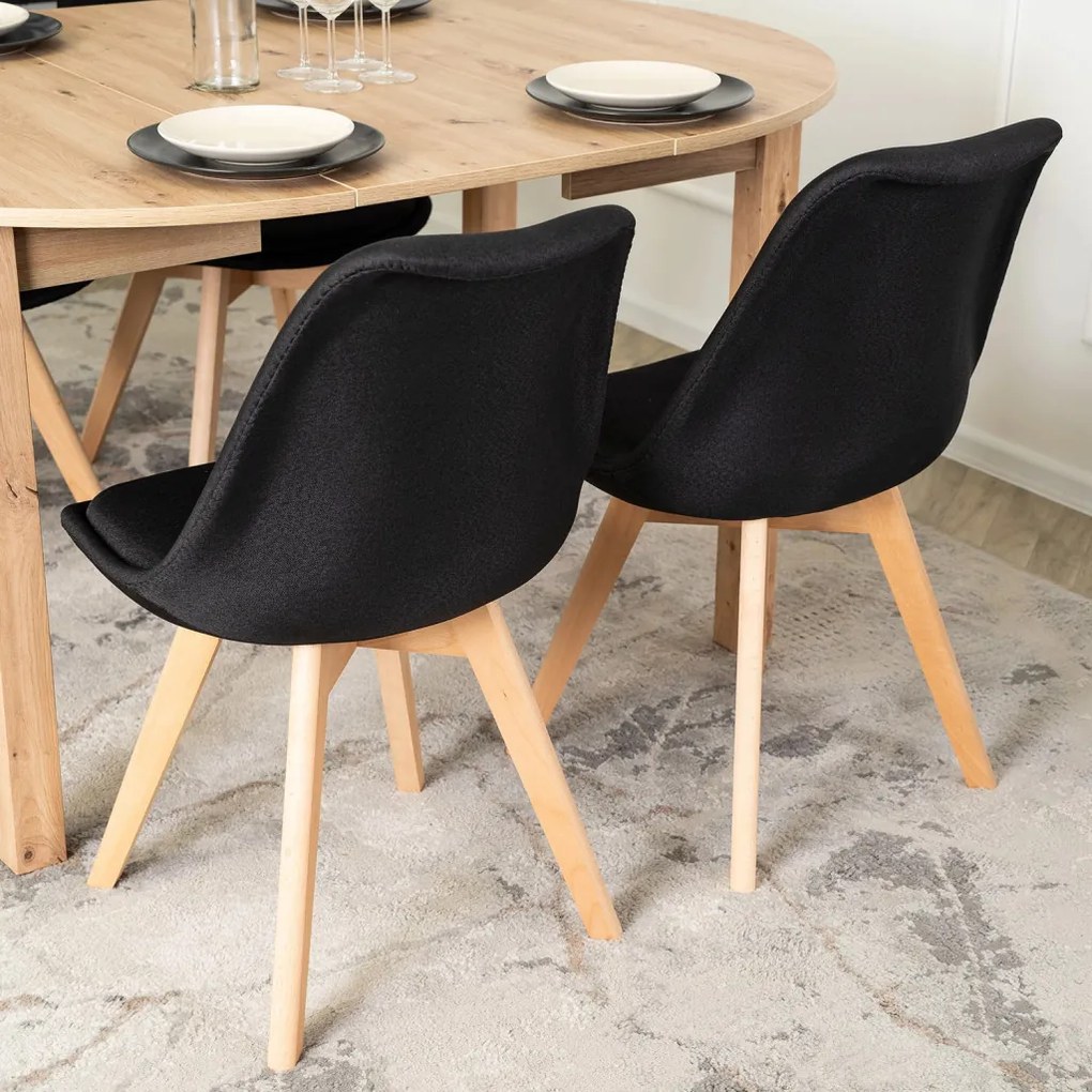 Fekete Szövet Étkezőszék NEVEL