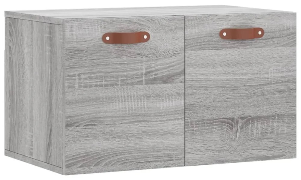 vidaXL szürke sonoma színű szerelt fa faliszekrény 60 x 36,5 x 35 cm