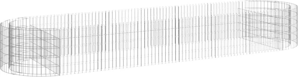 vidaXL horganyzott vas gabion magaságyás 400x100x50 cm