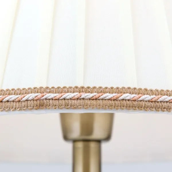 Orion LA 4-1085/1 - Asztali lámpa TONIA 1xE27/60W/230V átm. 30 cm fehér/bronz