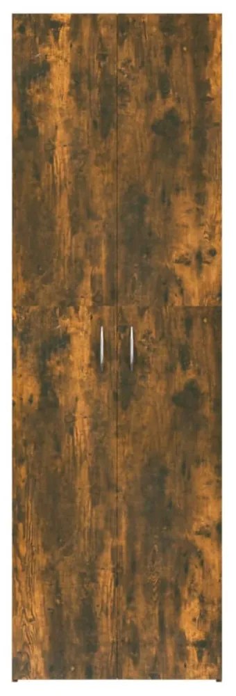 füstös tölgy színű szerelt fa irodaszekrény 60 x 32 x 190 cm