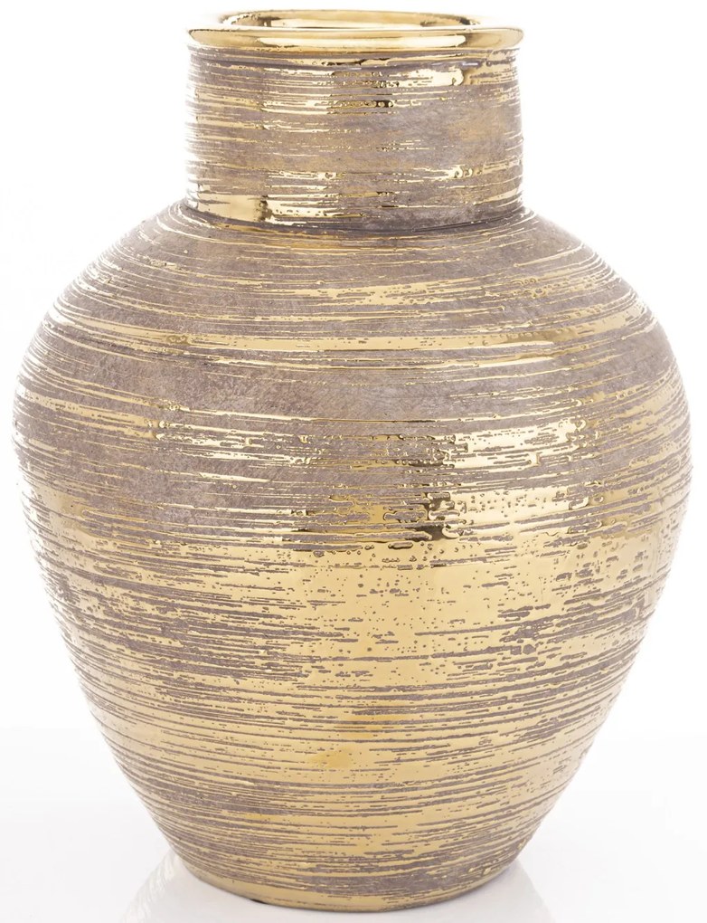 Váza kerámia arany 35x26x26cm