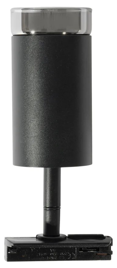 Modern spotlámpa füstös gyűrűvel 1 fázisú sínrendszerhez GU10 50mm - Iconic Jeana