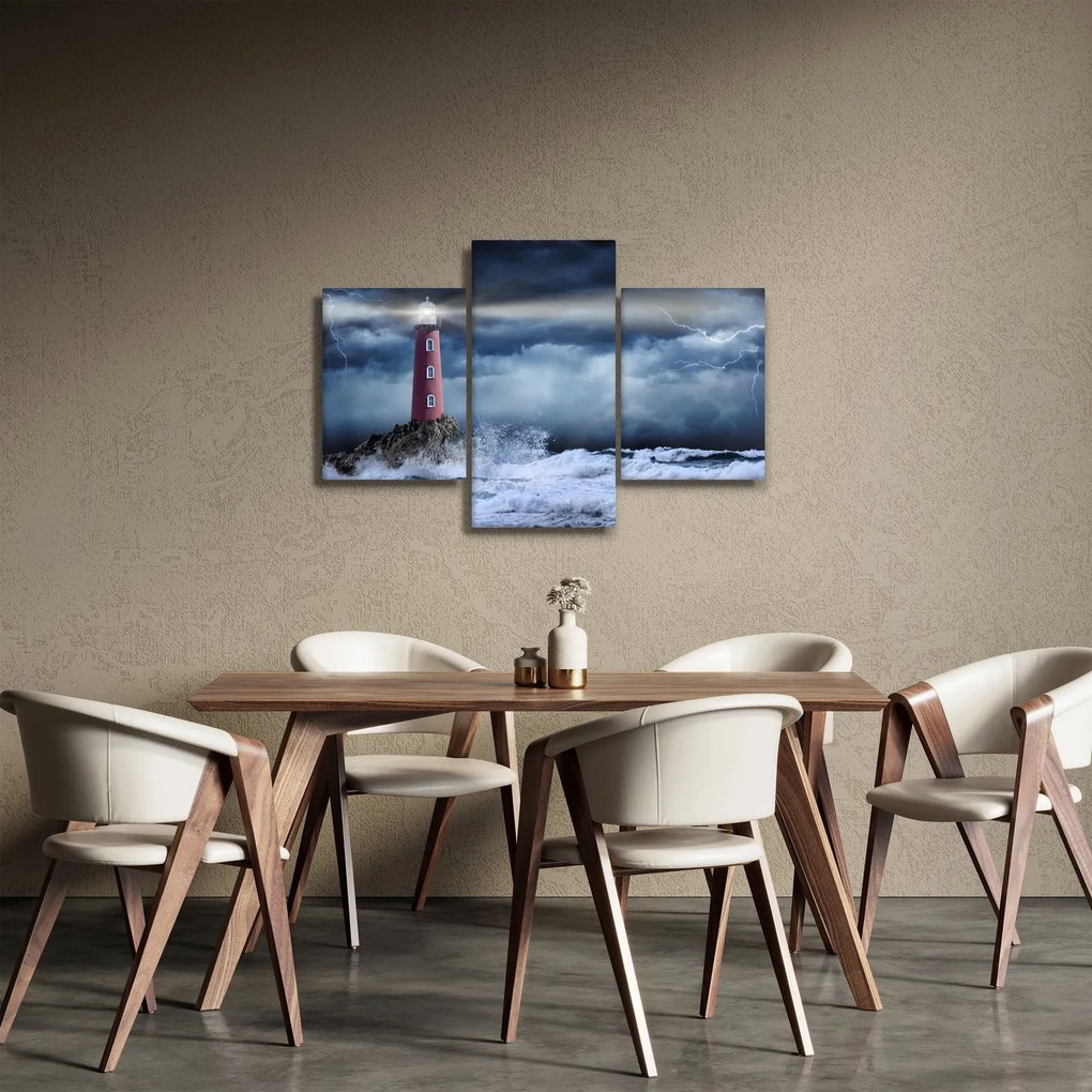 Kép - Világítótorony egy sziklán (90x60 cm)