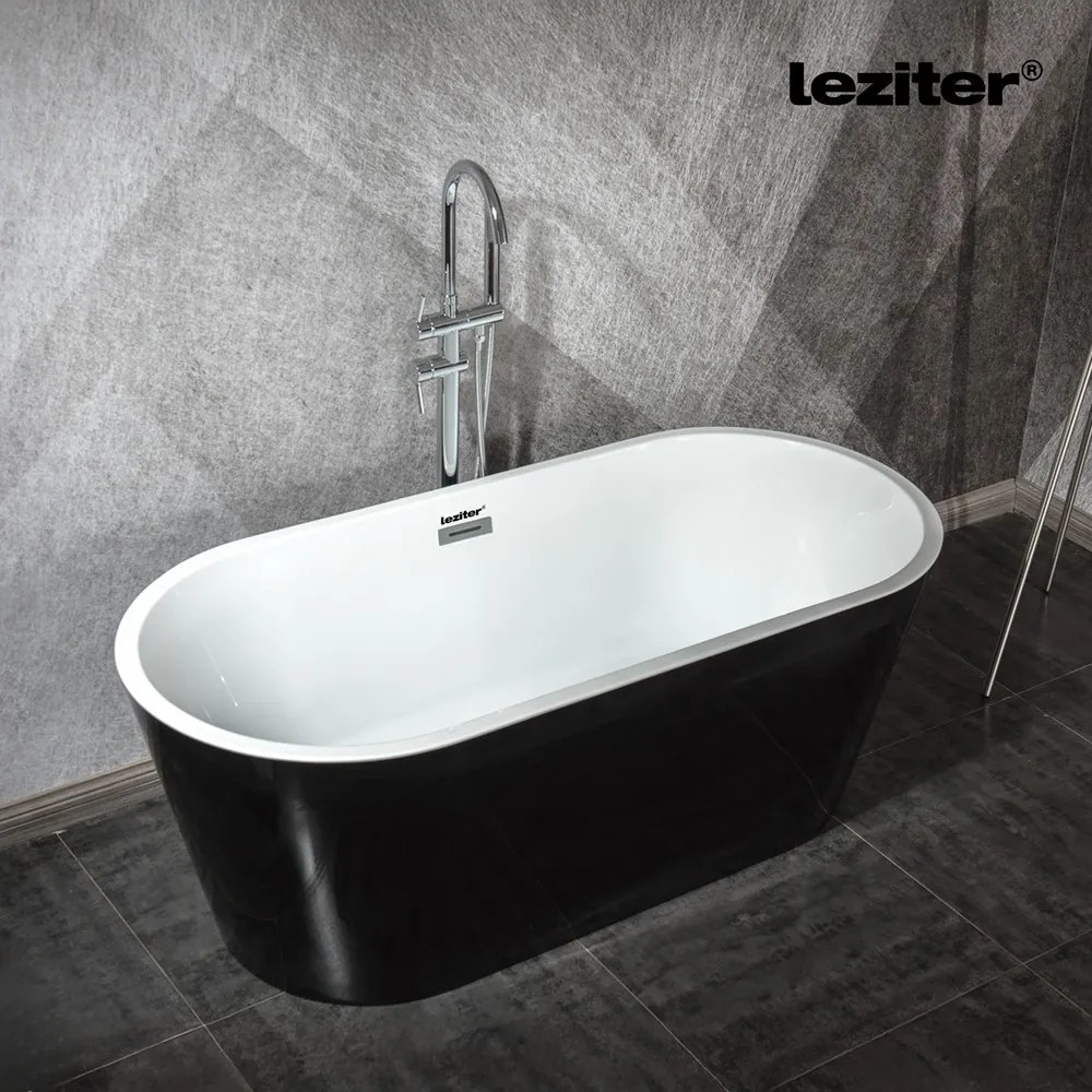 Noa szabadon álló fürdőkád 170x75x56 cm fekete