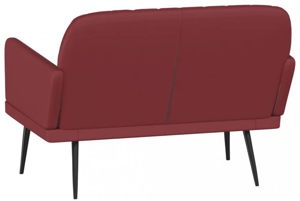 vidaXL bordó műbőr pad 107 x 80 x 81 cm