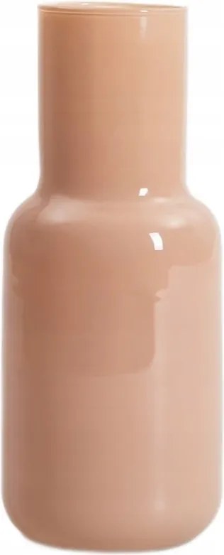 Belly üveg váza bézs 8,9x21 cm Homla