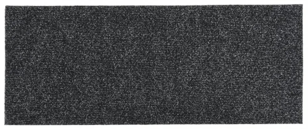 15 db szürke négyszögletes öntapadó lépcsőszőnyeg 60x25 cm