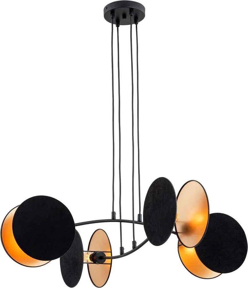 Emibig modern függeszték motif fekete arany emi1325/4