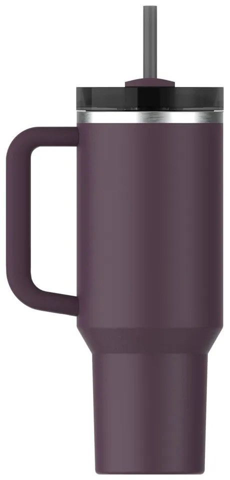 Sötétlila rozsdamentes acél termosz szívószállal 1,18 l Quencher H2.0 FlowState Tumbler Plum – Stanley